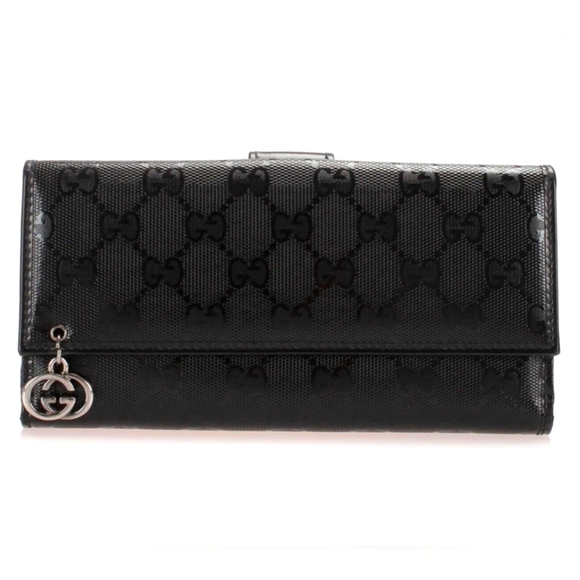 🇮🇹Gucci GG Imprime Black Plastic Long Wallet - www.skdojo.org display picture 1